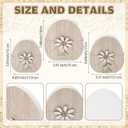 Threan 3 Pcs Easter Table Decoration Easter Egg Table Wooden Signs Spring Egg Wood Tabletop Centerpiece Decorations for Home Dining Room Party Office Decor