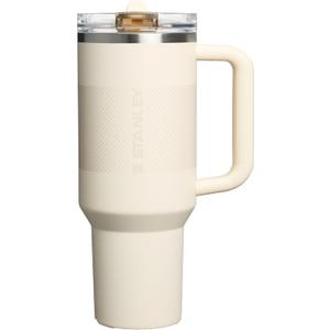STANLEY Quencher ProTour Flip Straw Tumbler with Leakproof Lid 40 oz | Built-In Straw and Handle | Cup Holder Compatible for Travel | Insulated Stainless Steel Cup | BPA-Free | Cream Fade