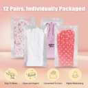 HandLove Premium 100% Cotton Gloves | Moisturizing Gloves for Dry Hands & Eczema | Overnight Sleeping Gloves, Eczema Gloves | Touchscreen | Touch Purple, 12 Pairs
