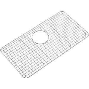 25.5 in. x 13.5 in. Rear Drain Sink Grid with Supersoft Silicone Feet in 304 Grade Stainless Steel, Small