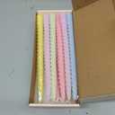 10 Inch Cream Spiral Taper Candles for Home Decoration, 12 Pack Candy-Color Candlesticks for Dinner Party Wedding Holiday