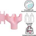 Bottle Holder for Spectra S1,Double Bottle Organizer with tubing Wrapping arm,Space Saving and Neat Storage(Round Hole Models)