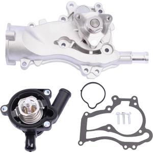 Water Pump Thermostat Kit Compatible with 2013-2020 Encore & 2011-2016 Cruze & 2012-2020 Sonic & 2013-2020 Trax L4 1.4L Turbocharged Engine, Replaces OE AW6662 25192709 55565336 902808 34709