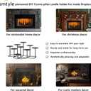 Smtyle Fireplace Candelabra Candle Holder - Modern Multi-Tier Black Matte Candelabra Centerpiece, Geometric Design with Stable Base for Pillar Candles, Perfect for Minimalist Home