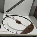 Cuspin Large Wall Clock 30 Inch Modern Farmhouse Wall Clock Battery Operated for Living Room Decor, Walnut Wood Dial with Black Metal Frame, Silent Non Ticking Clocks for Kitchen, Office, Bedroom