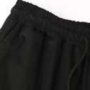 Men Joggers Chino Cargo Pants Hiking Outdoor Recreation Pants Twill Fitness Track Jogging Pants (Black, S)