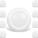 8 Packs 6 Inch LED Low Profile Recessed & Surface Mount Disk Light, Round, 15W, 900 Lumens, 5000K Daylight White, CRI80, Driverless Design, Dimmable, ETL Listed, White