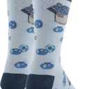 3 x ooohyeah Men's Funny Novelty Food Fruit Theme Crew Socks, Fun Crazy Silly Cotton Dress Socks, Shoe Size 8-13 (A Little Blue)