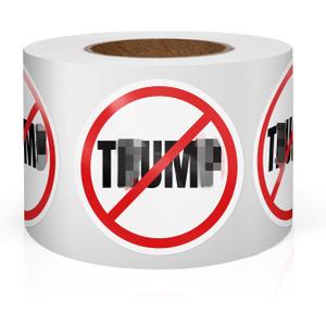 ASUNO Anti-Trump Sticker Vinyl Decal Self-Adhesive Label 2 for Car Window Truck Auto Wall Laptop Black 500 PCS