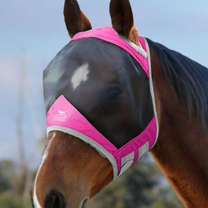 Harrison Howard CareMaster Pro Luminous Fly Mask Large Eye Space Standard Flamingo S Pony