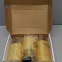 Homemory Realistic Flickering Flameless Candles, Battery Operated Candles with Remote Control and Timer, LED Fake Electric Candle for Home, Christmas Decoration, Gold, Set of 3 (D3"xH4"5"6")