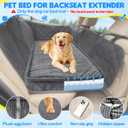 Loiion Thickened 4 in Orthopedic Dog Car Bed, Non-Slip Backseat Pet Mat, Removable Washable for SUVs/ Sedans/ Trucks, Plush Comfort for Large/ Senior Dogs, Easy Clean (Dark Gray, (50" L×24.6" W×4" H)) Medium
