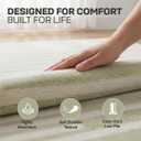 Muddy Mat® Creamline 8ft x 10ft Washable Muddy Carpet for Living Room, Bedroom & Dining Room – Modern Soft Low Pile Non Slip Carpet – Pet Friendly Waterproof Foldable Area Rugs for Home