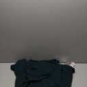 Betsy & Adam Women's Long Sleeveless Boat Neck Ruffle Side Slit Scuba Crepe Gown (2 Petite, Pine)