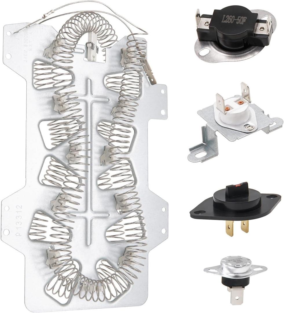 Dryer Heating Element Kit Fit for Samsung DV448AEP/XAA DV448AEW/XAA DV456ETHDSU/AA DV456EWHDSU/AA DV456EWHDWR/AA DV45H7000EP/A3 DV45H7000EW/A2 DV45H7200EW/A2 DV410AER/XAA DV410AEW/XAA