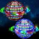 Upgraded 2 Pack Flying Orb Ball 2025 Hover Orb Galaxy Boomerang Ball Cosmic Floating Globe Magic Galactic Flying Spinner Balls Hand Drone Fidget Toys for Kids Ages 6+ Year Old Boys Girls BR