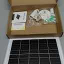 5W Solar Panel with Built-in 8000mAh Batteries for Security Camera, 5.2V Micro USB & USB-C & DC3.5mm Port for Stick Up, Outdoor Battery Camera, Waterproof, Adjustable Panel Mount, with 9.8ft/3m Cable