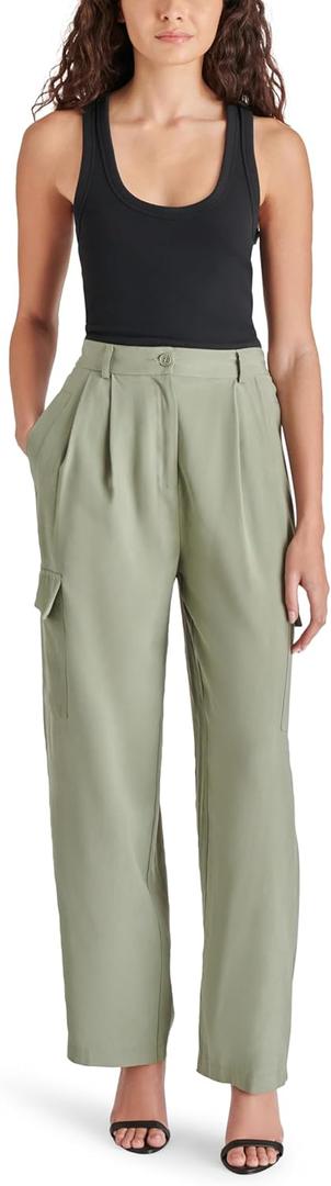 Steve Madden Apparel Women's Daya Pant, Basil, Large 