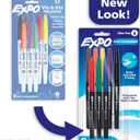 EXPO Vis-a-Vis Wet Erase Markers, Semi-Permanent, Assorted Colors, Ultra Fine Tip, 8 Count - For Writing on Glass, Whiteboards, Mirrors, Calendar, Labeling, Organizing