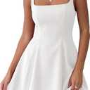 PRETTYGARDEN Summer Dresses for Women 2026 Sleeveless A Line Business Casual Formal Cocktail Party Spring Short Dress, XXL