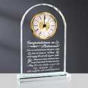 Happy Retirement Gifts for Women, Men, Personalized Exquisite Crystal Clock for Colleagues and Friends Party Decorations