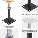 8 Pcs Adjustable House Floor Jacks 11-16" Height Range Screw Jack Post for Floor Joist, 5000 lbs Load Capacity, Temporary Support for Leveling Sagging Floor Repair, RV Step Stabilizer, Black