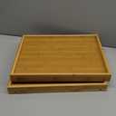 2 Pack Bamboo Bed Tray Table with Folding Legs, Breakfast Trays, Serving Tray for Food and Snack, Laptop Trays for Working(Natural)