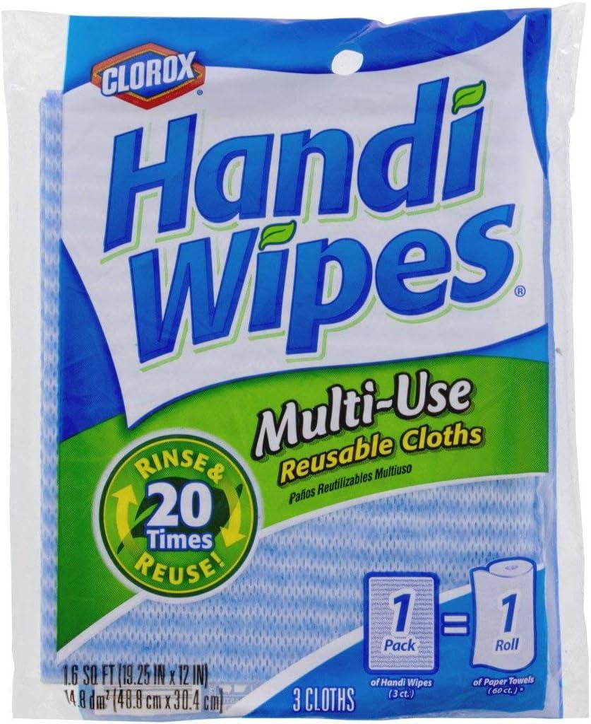 Clorox Handi Wipes Reusable Cleaning Cloths, Super Absorbent, Machine Washable - Pack of 4