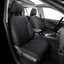 GIANT PANDA Customized Full Set Car Seat Covers Fit for Toyota Rav4 2019 2020 2021 2022 2023 2024 2025 Rav 4 Hybrid (XLE/LE/XLE Premium/Limited), Front and Rear/Back Accessories, Faux Leather (Black)