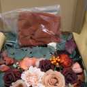 Artificial Wedding Arch Flowers Kit(Pack of 3),2Pcs Artificial Flower Arch Decor,1Pcs Sheer Drape for Wedding Ceremony Arbor for WeddingCeremony (Sunset Orange)