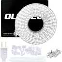 LED Rope Light Waterproof Daylight White 65ft Indoor,Connectable,Plug-in 110V 6000K 480 LEDs,Flexible Light String for Patio Bedroom Camping Ceiling