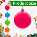 Christmas Ball Ornaments Neon Color Shatterproof Christmas Tree Ornaments Ball Set, Plastic Holiday Tree Decorations (4 Pcs, 3.94 Inch)
