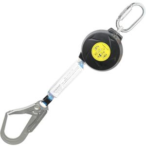 11FT Self Retracting Lifeline Fall Protection Retractable Safety Lanyard Rectracting Lifeline Personal Fall Arrest Protection ANSI Self Retractable Gear for Roofing Construction(Big Hook)