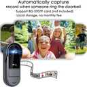 TKMARS Doorbell Camera Wireless No Subscription 1080P, Waterproof Door Bell Camera with Monitor Screen Free Storage NO WiFi and APP Needed, Video Intercom Two-Way Audio, 170 View Angle,Night Vision