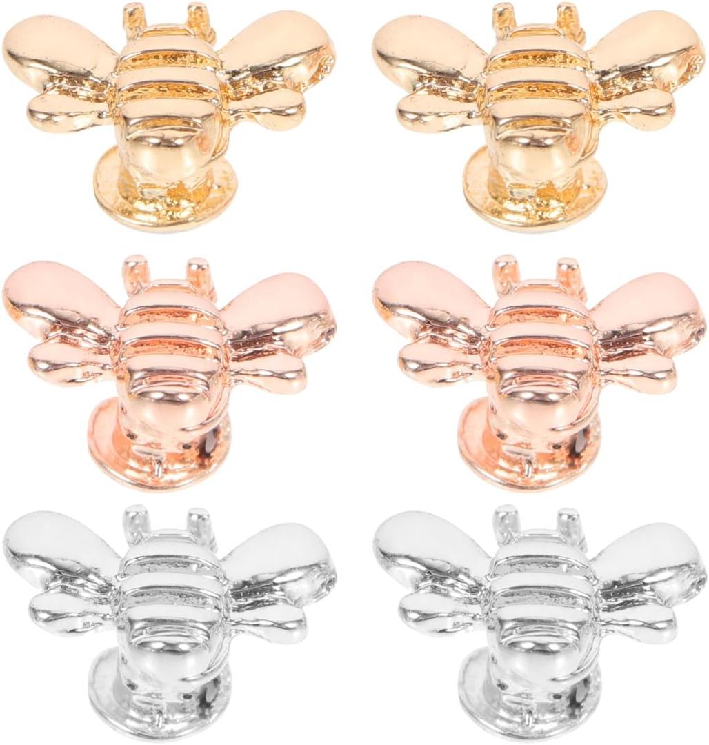 Angoily 12 Pcs Strap Decorative Ring Strap Decors Watch Band Bee Strap Charm Decorative Charms Nails Studs (1X0.7CM, Assorted Color)