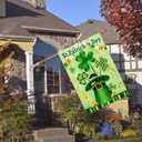 7 x St Patrick's Day Flag,Shamrock St Patricks Flag 28 x 40 Inch Clover House Flag for Garden and Home Decorations