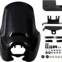 FATECIM Headlight Fairing with 15'' Blackout Windshield Windscreen for Harley Dyna T-Sport FXDXT FXD FXDC FXDB FXDL FXDLS (Darker Smoke)