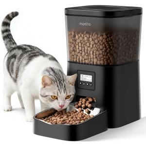 Espelho Automatic Cat Feeder- 4L Timed Cat Food Dispenser 1-6 Meals Control for Cat and Small Dog- Auto Pet Feeder with Desiccant Bag Keep Fresh for Reliable Easy Set Up and Clean- Voice Recorder