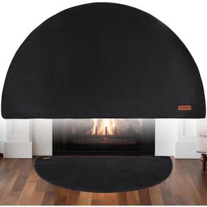 Fireplace Rugs - 24 X 42Inch Round Fire Resistant Fire-Proof Hearth Blanket Mat Carpet Protector for Fireplace for in Front of Wood Stove, Decks, Indoor, Outdoor, Fire Pit, Grill & Floor