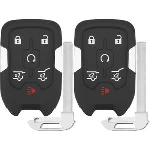 Vurkcy Key Fob Replacement for 2015-2020 Chevy Suburban Tahoe/ 15-20 GMC Yukon and Yukon XL Car Keyless Entry Remote Control,HYQ1AA,6 Buttons,2Pcs,2Pcs