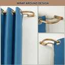 Double Curtain Rod for Window 48-84 Inch, Antique Gold Double Curtain Rods, Room Darkening Wrap Around Double Window Rods, Adjustable 1-Inch Front and 5/8 Inch Back Double Drapery Rod