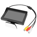 Car Monitor LCD Display DC 9V 35V 3W 4.3in Ultra Thin Dual Way AV Input Rear View Camera Monitor with Power Cord for Vehicle Parking