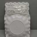 Kootek Dessert Cupcake Stand, 5pcs Dessert Table Display Set, 3 Tiered Cup Cake Holder Tower Stand Riser& Cookie Serving Trays for Wedding, Tea Party, Birthday, Baby Shower (Bright White)