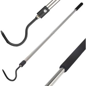 Snake Hook Heavy Duty, Snake Hook Retractable 35"-65" Catcher Hook for Rattlesnakes Ball Python Rattle Cobra Removal Non-Slip Foam Handle and Thickened Stainless Steel