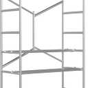 Scaffolding Work Platform, Rolling Scaffolding with Wheels, Scaffold for Building Construction, Interior Painting, Home Improvement71.0" Height, 500LBS Capacity, Silver)