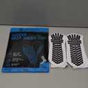 Lux Dual Grip Socks - Soccer Grip Socks for Men and Women. GripArray Performance & Comfort (Large, White)