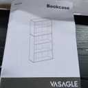 VASAGLE CUSTOS Collection - Bookshelf, 5-Tier Bookcase, Book Shelf, Open Storage Shelf, 9.4 x 23.6 x 52.8 Inches, for Living Room, Home Office, Dinning Room, Ebony Black ULBC165T56