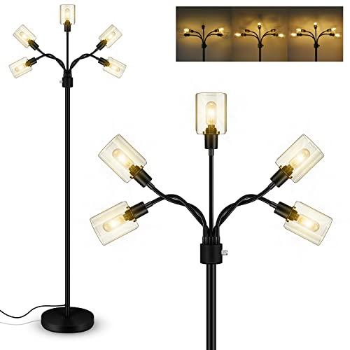 BoostArea Floor Lamp, Industrial Floor Lamps for Living Room,Tree Standing Lamp,3 Way Switch,Modern Stand up Lamp for Bedroom Office Farmhouse New, but One Lamp broken
