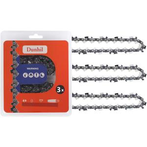 Dunhil 3 Pack 14 inch Chainsaw Chains 3/8 LP .050 Inch 53 Drive Links S53 fits for Homelite 180 190 200 for Shindaiwa 352 for Worx WG 300 303