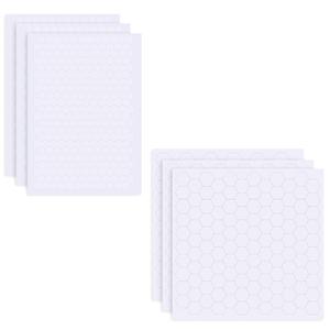 TIESOME 6 Sheets Foam Dots Squares, 1020 PCS 2 Sizes Hexagon Double Sided Self Adhesive Dots 3D Pop Foam Mount Precut Squares Strips Foam Tape for Crafts Scrapbook Supplies Office Accessories